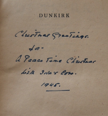 Inscription in AD Divine's Dunkirk